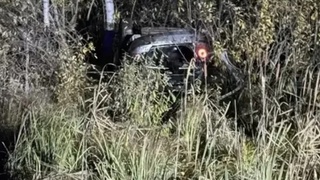 Автомобиль перевернулся / Фото: УМВД России по Томской области