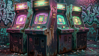 Подпольные игровые автоматы / Изображение сгенерировано Алиса AI / amic.ru