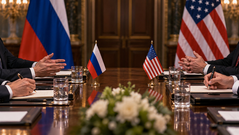 Переговоры / США / Россия / Политика / Изображение сгенерировано ИИ ChatGPT / amic.ru