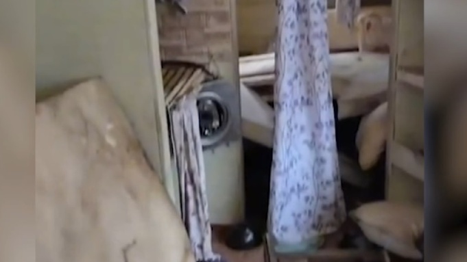 Медведь устроил погром в доме / Фото: стоп-кадр с видео Дмитрия Меркулова в соцсети "ВКонтакте"