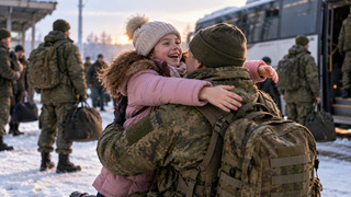 Армия / Дети / Военные / СВО / Изображение сгенерировано ИИ ChatGPT / amic.ru