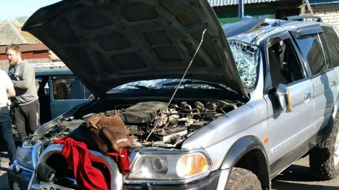 Автомобиль после переворота / Фото: "Инцидент Барнаул"