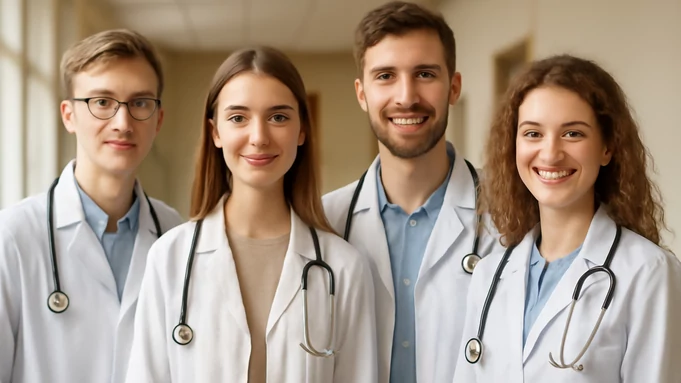Студенты-медики / Изображение сгенерировано нейросетью Dall-E / amic.ru