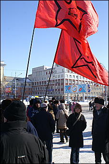 3 марта 2007 г., Барнаул   Митинг протеста "против антисоциальных реформ и повышения цен" в Барнауле