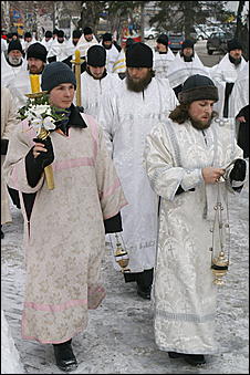 19 января 2007 г., Барнаул   Крестный ход в Барнауле на праздник Крещения Господня 