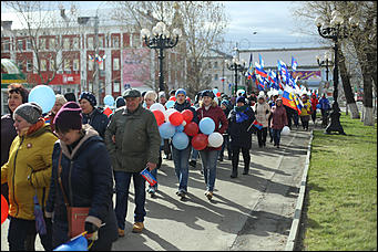 1 мая 2019 г., Барнаул. Екатерина Смолихина Праздник Весны и труда: как в Барнауле прошли шествие и митинг в честь 1 Мая