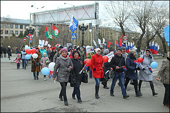 1 мая 2019 г., Барнаул. Екатерина Смолихина Праздник Весны и труда: как в Барнауле прошли шествие и митинг в честь 1 Мая