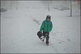 3 апреля 2018 г., Барнаул. Екатерина Смолихина   Барнаул, апрель, снегопад