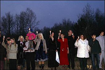 9 мая 2006 г, Барнаул   <P>Дорога памяти. Шествие в Индустриальном районе</P>