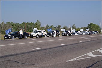 13 июля 2012г. Алтайский край   Автоцентра АНТ, официальный дилера Hyundai провели Автопробег по городам и селам в Алтайском крае 