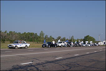 13 июля 2012г. Алтайский край   Автоцентра АНТ, официальный дилера Hyundai провели Автопробег по городам и селам в Алтайском крае 