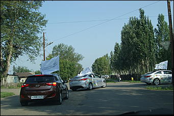 13 июля 2012г. Алтайский край   Автоцентра АНТ, официальный дилера Hyundai провели Автопробег по городам и селам в Алтайском крае 