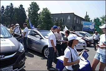 13 июля 2012г. Алтайский край   Автоцентра АНТ, официальный дилера Hyundai провели Автопробег по городам и селам в Алтайском крае 