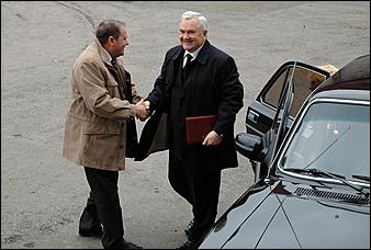 13 октября 2006 г., Барнаул   Посещение В.Колгановым завода алюминиевого литья