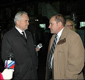 13 октября 2006 г., Барнаул   Посещение В.Колгановым завода алюминиевого литья