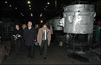 13 октября 2006 г., Барнаул   Посещение В.Колгановым завода алюминиевого литья