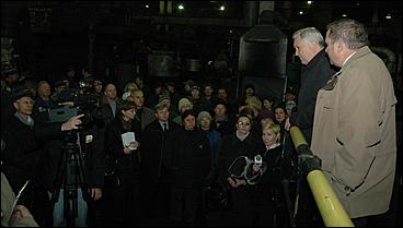 13 октября 2006 г., Барнаул   Посещение В.Колгановым завода алюминиевого литья