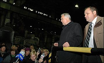 13 октября 2006 г., Барнаул   Посещение В.Колгановым завода алюминиевого литья