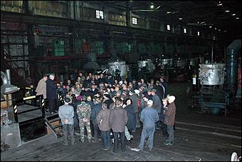 13 октября 2006 г., Барнаул   Посещение В.Колгановым завода алюминиевого литья