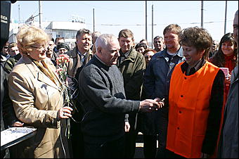 13 апреля 2007 г., Барнаул   Первый белорусский троллейбус в Барнауле