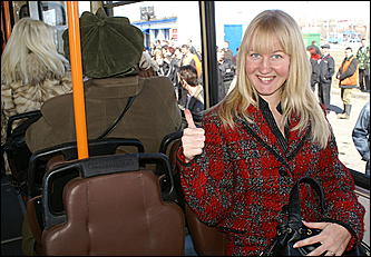 13 апреля 2007 г., Барнаул   Первый белорусский троллейбус в Барнауле