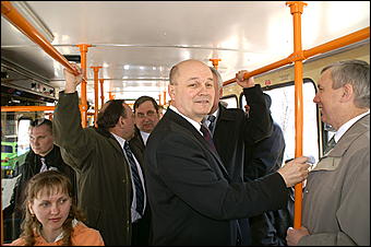 13 апреля 2007 г., Барнаул   Первый белорусский троллейбус в Барнауле