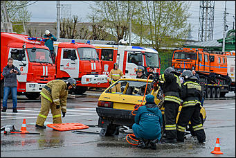 30 апреля 2017 Барнаул   Дым, огонь и медные трубы. Как в Барнауле отметили День пожарной охраны