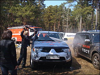 24 апреля 2010 г., Барнаул   "Апрельский кураж" от АКОО «Алтай off road» и  официального дилера Mitsubishi в Алтайском крае - Автоцентра АНТ.