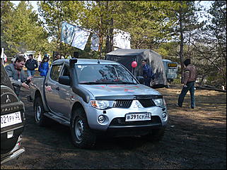 24 апреля 2010 г., Барнаул   "Апрельский кураж" от АКОО «Алтай off road» и  официального дилера Mitsubishi в Алтайском крае - Автоцентра АНТ.