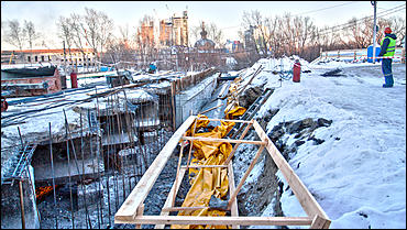 2 января 2015. Барнаул.  © Амител Вячеслав Мельников   Как проходит реконструкция двух мостов через Барнаулку? Фоторепортаж 