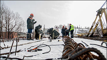 2 января 2015. Барнаул.  © Амител Вячеслав Мельников   Как проходит реконструкция двух мостов через Барнаулку? Фоторепортаж 