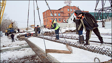 2 января 2015. Барнаул.  © Амител Вячеслав Мельников   Как проходит реконструкция двух мостов через Барнаулку? Фоторепортаж 