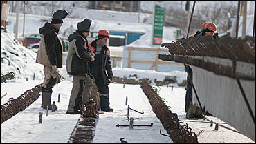 2 января 2015. Барнаул.  © Амител Вячеслав Мельников   Как проходит реконструкция двух мостов через Барнаулку? Фоторепортаж 