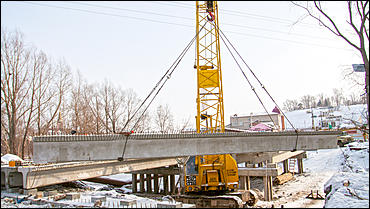 2 января 2015. Барнаул.  © Амител Вячеслав Мельников   Как проходит реконструкция двух мостов через Барнаулку? Фоторепортаж 