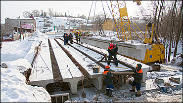 2 января 2015. Барнаул.  © Амител Вячеслав Мельников   Как проходит реконструкция двух мостов через Барнаулку? Фоторепортаж 