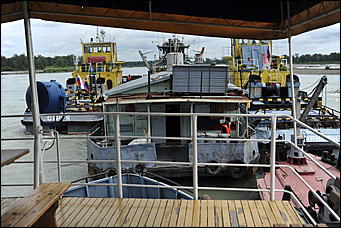 30 июня 2017   Дноуглубительные работы на реке Катунь