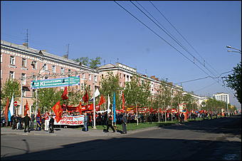 1 мая 2007 г., Барнаул   Первомайская демонстрация в Барнауле