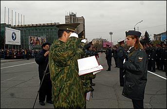 14 октября 2006 г., Барнаул   Присяга курсантов-первокурсников БЮИ