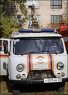 27 сентября 2006 г., Барнаул   Пожарно-тактические учения в главном корпусе АлтГТУ