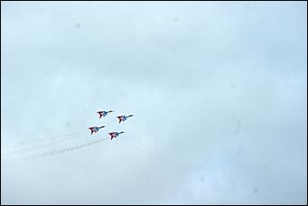 4 сентябрь 2015 г., Барнаул   Тренировочный полет пилотажной группы "Стрижи".