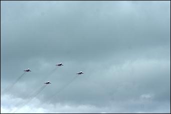 4 сентябрь 2015 г., Барнаул   Тренировочный полет пилотажной группы "Стрижи".