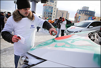 14 февраля 2015г.    Автоцентр АНТ официальный дилер Hyundai провел шоу аэрографии в День Святого Валентина