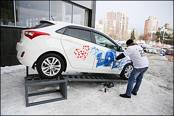 14 февраля 2015г.    Автоцентр АНТ официальный дилер Hyundai провел шоу аэрографии в День Святого Валентина
