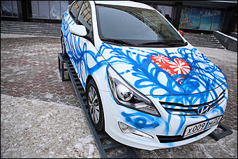 14 февраля 2015г.    Автоцентр АНТ официальный дилер Hyundai провел шоу аэрографии в День Святого Валентина