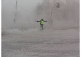   «Потоп» в Барнауле при -40°С. 18.12.2012г.
