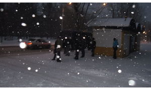   Первый ноябрьский снегопад в Барнауле. 06.11.12