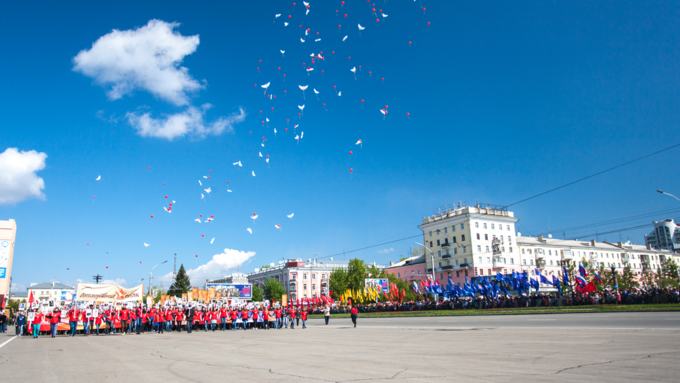9 май 2016 г., Барнаул &copy; Амител Вячеслав Мельников   Акция "Бессмертный полк" в Барнауле 