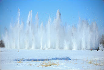 22 марта 2019 г., Барнаул. Екатерина Смолихина   Большой взрыв: как на Алтае освобождают реки ото льда