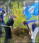 17 сентября 2009 г., Барнаул   Закладка "Аллеи будущего" в Барнауле
