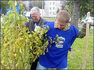 17 сентября 2009 г., Барнаул   Закладка "Аллеи будущего" в Барнауле